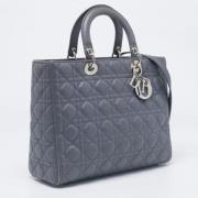 Dior Vintage Pre-owned Laeder totevskor Gray, Dam