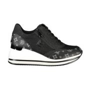 Laura Biagiotti Svart polyester sneaker för kvinnor Black, Dam