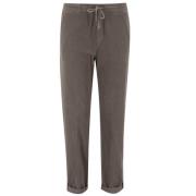 Panicale Casual Drawstring Trousers Brown, Dam