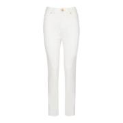 Balmain Slim fit jeans White, Dam