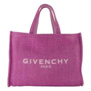 Givenchy Lila G-Tote Raffia Shopper Väska Purple, Dam