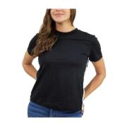 Calvin Klein Kontrastband Kortärmad T-shirt Black, Dam