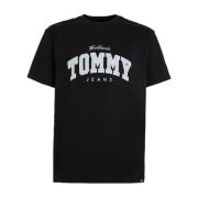 Tommy Hilfiger Varsity Style Bomull T-shirt Black, Herr