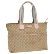 Gucci Vintage Pre-owned Canvas totevskor Beige, Dam