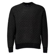 Armani Exchange Stiliga svarta pullovers Black, Herr