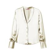 Twinset Satin Skjorta Beige, Dam