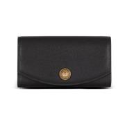 Balmain Emblème kornat kalvskinn clutch Black, Dam