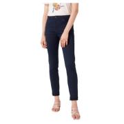 NAF NAF Bomullsblandning Skinny Byxor Blue, Dam