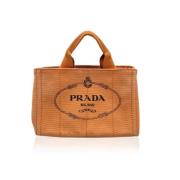 Prada Vintage Pre-owned Canvas prada-vskor Orange, Dam