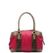 Fendi Vintage Pre-owned Canvas handvskor Pink, Dam