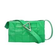 Bottega Veneta Vintage Pre-owned Laeder axelremsvskor Green, Dam