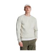 Lyle & Scott Tonal Eagle Crew Neck Sweater Beige Beige, Herr