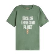 Ecoalf Minimalistisk Ekologisk Bomull T-shirt Green, Herr