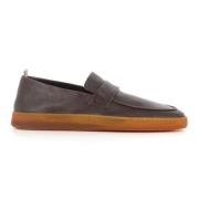 Officine Creative Ebony Läder Slip-On Sandaler Black, Herr