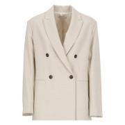 Antonelli Firenze Beige Ullblandning Blazer Kvinna Beige, Dam