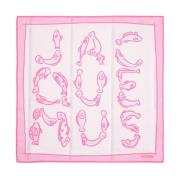 Jacquemus Rosa Sidenscarf Bandana Pink, Dam