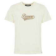 Barrow Teddy Logo Print Bomull T-shirt Beige, Herr