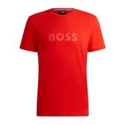 Hugo Boss Herr Logo Print Bomull T-shirt Red, Herr