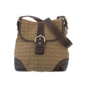 Coach Pre-owned Pre-owned Canvas axelremsvskor Brown, Dam