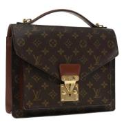 Louis Vuitton Vintage Pre-owned Canvas handvskor Brown, Dam