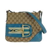 Gucci Vintage Pre-owned Canvas crossbodyvskor Blue, Dam