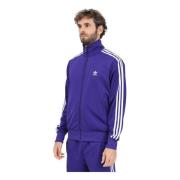 Adidas Originals Lila Firebird Dragkedja Tröja Purple, Herr