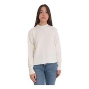 Roy Roger's Kort Pullover i Ullblandning Beige, Dam