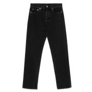 Gucci Mörkgrå Straight-Leg Jeans Gray, Dam