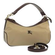 Burberry Vintage Pre-owned Canvas handvskor Beige, Dam