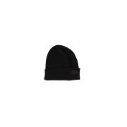 Barbour Svart Logotyp Fram Ullblandning Hatt Black, Herr