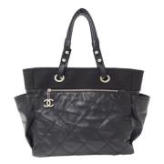 Chanel Vintage Pre-owned Canvas chanel-vskor Black, Dam