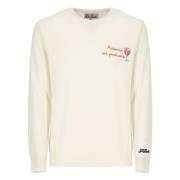 Saint Barth Mäns Crew Neck Ulltröja Beige, Herr