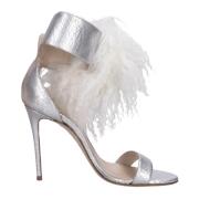 Casadei Med Klack Silver Gray, Dam