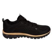 Skechers Guld Sneakers Black, Dam