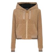 Balmain Beige Zipped Classic Jacka Beige, Dam