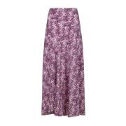 Isabel Marant Mauve Sakura Crepe Kjol Purple, Dam