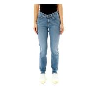 Lee Klassiska Straight Fit Jeans Blue, Dam