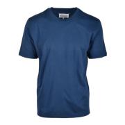 Maison Margiela Bomull T-shirt med Unik Stil Blue, Herr