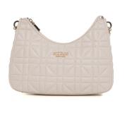 Guess Quiltad Medium Väska med Kedja Rem Beige, Dam