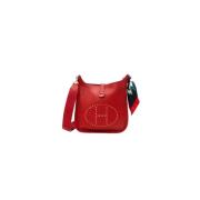 Hermès Vintage Pre-owned Laeder crossbodyvskor Red, Dam