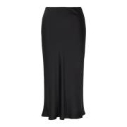 Armani Exchange Satin Midi-kjol Black, Dam