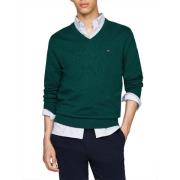 Tommy Hilfiger Grön Bomull Kashmir Tröja Green, Herr