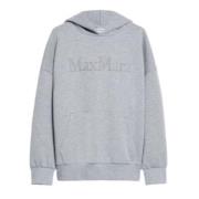 Max Mara Grå Virkad Huva Tröja Oversized Gray, Dam