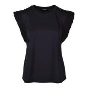 Dondup Bomull T-shirt Black, Dam