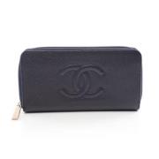 Chanel Vintage Pre-owned Laeder plnbcker Blue, Dam