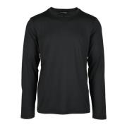 Emporio Armani Silke Bomull Blandning T-shirt Black, Herr