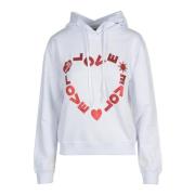 Love Moschino Bomull Elastan Stickad Tröja White, Dam