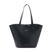 Manila Grace Elegant Shopper Väska Svart Black, Dam