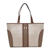 Guess Stilren Big-bag med Logga och Handtag Beige, Dam