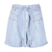 Pinko Bomull Casual Shorts Blue, Dam